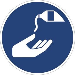 Panneaux indiquant les mesures de sécurité obligatoires, protection cutanée obligatoire, lot de 10, plastique, Ø 200 mm