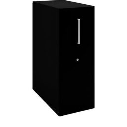 BISLEY Meuble de rangement Tower™ 4, avec plateau de finition et 1 tableau à épingler, version gauchère, 1 tablette, noir
