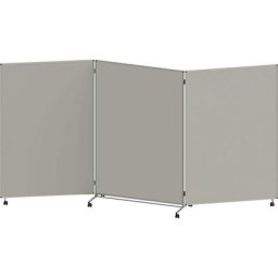 eurokraft basic Tableau de présentation pliant et mobile, h x l x p 1905 x 3640 x 500 mm, gris clair