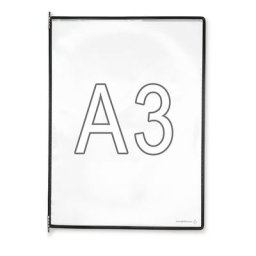 Tarifold Pochette transparente, lot de 10, pour format A3, noir