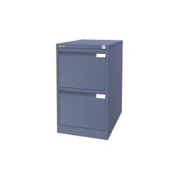 BISLEY Classeur pour dossiers suspendus à 1 rangée, 2 tiroirs, format A4, bleu