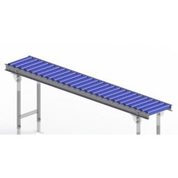 Gura Transporteur à rouleaux pour charges légères, cadre en acier et rouleaux en plastique, largeur voie 300 mm, entraxe 75 mm, longueur 2,0 m