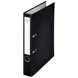 Classeur A4 à surface en plastique, largeur dossier 55 mm, lot de 25, noir, 5 lots et +
