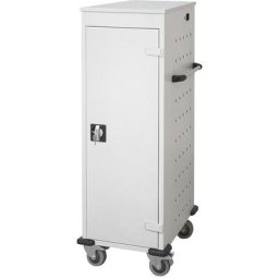 Chariot de chargement pour ordinateurs portables, avec 10 casiers, gris clair / gris clair