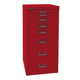 BISLEY MultiDrawer™ série 29, format A4, 8 tiroirs, rouge cardinal