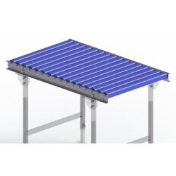 Gura Transporteur à rouleaux pour charges légères, cadre en acier et rouleaux en plastique, largeur voie 600 mm, entraxe 62,5 mm, longueur 1 m