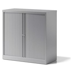 BISLEY Armoire à rideaux ESSENTIALS, h x l x p 1000 x 1000 x 470 mm, 1 tablette, argent