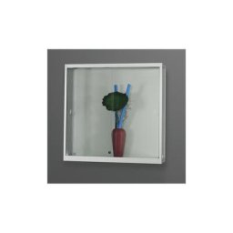 Vitrine murale largeur 1000 mm, sans éclairage, h x p 984 x 300 mm, argent