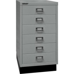 BISLEY MultiDrawer™ série 39, avec socle, format A3, 6 tiroirs, argent, noir