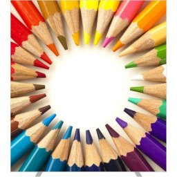 Cloison easyScreen, avec motif photo, modèle crayons, largeur 1600 mm
