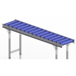 Gura Transporteur à rouleaux pour charges légères, cadre en acier et rouleaux en plastique, largeur voie 300 mm, entraxe 100 mm, longueur 1,5 m