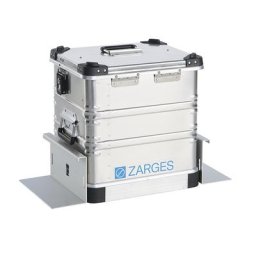 ZARGES Kit d'équerres de fixation, pour boîte mobile en aluminium de capacité 50 l, pour coffre de voiture, lot de 2