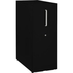 BISLEY Meuble de rangement Tower™ 3, avec plateau de finition, version gauchère, 3 tablettes, noir