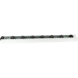 Rail à galets cylindriques, à intervalles de 156 mm, Ø 50 mm, plastique, longueur 2,4 m, à partir de 10 pièces