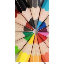Cloison easyScreen, avec motif photo, modèle crayons, largeur 940 mm