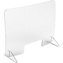 Vitre de protection contre les infections, en plastique, avec pieds, h x l 605 x 805 mm