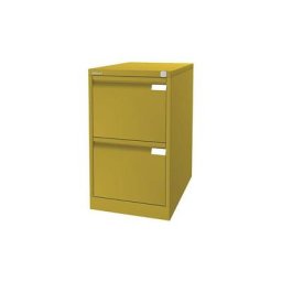 BISLEY Classeur pour dossiers suspendus à 1 rangée, 2 tiroirs, format A4, jaune