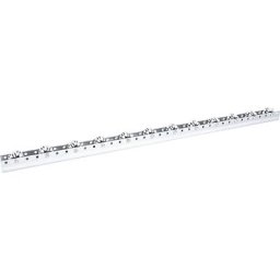 Rail de roulement multi-directionnel, pour charges légères, force 10 kg, à intervalles de 100 mm, longueur 2,4 m