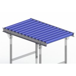 Gura Transporteur à rouleaux pour charges légères, cadre en acier et rouleaux en plastique, largeur voie 600 mm, entraxe 75 mm, longueur 1 m