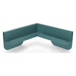 magnetoplan Auget d'angle pour Infinity Wall, L x p x h 402 / 402 x 75 x 110 mm, bleu d'eau