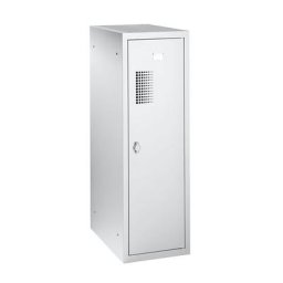 eurokraft basic Vestiaire multicases combiné, module unique, h x l x p 1000 x 300 x 500 mm, dispositif porte-cadenas, entièrement gris clair