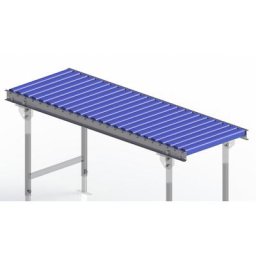Gura Transporteur à rouleaux pour charges légères, cadre en acier et rouleaux en plastique, largeur voie 500 mm, entraxe 62,5 mm, longueur 1,5 m