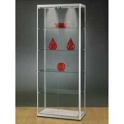 Vitrine avec éclairage à diodes, 2 x 5 W, l x p 800 x 400 mm, portes frontales