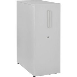 BISLEY Meuble de rangement Tower™ 3, avec plateau de finition, version gauchère, 2 tablettes, gris clair