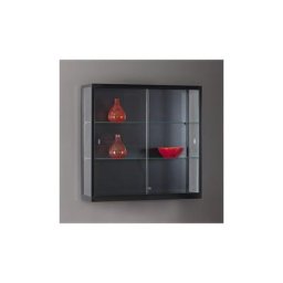 Vitrine murale largeur 1000 mm, sans éclairage, h x p 984 x 300 mm, noir