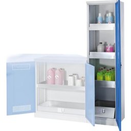 eurokraft pro Armoire de sécurité, armoire haute hauteur bureau, 3 tablettes de rétention, h x l x p 1950 x 500 x 500 mm