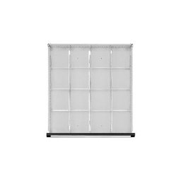 ANKE Séparateur métallique pour tiroirs l x p 500 x 540 mm, compartimentation ¼, pour hauteur tiroirs 90 - 150 mm