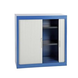 Armoire à rideaux, h x l x p 1040 x 1000 x 440 mm, corps bleu gentiane