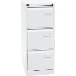 BISLEY Classeur pour dossiers suspendus LIGHT, à 1 rangée, 3 tiroirs, format A4, blanc trafic