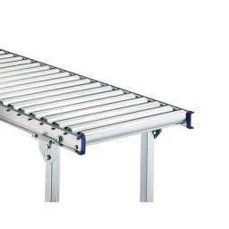 Gura Transporteur à rouleaux pour charges légères, cadre en acier et rouleaux en acier galvanisé, largeur voie 600 mm, entraxe 62,5 mm, longueur 2,0 m