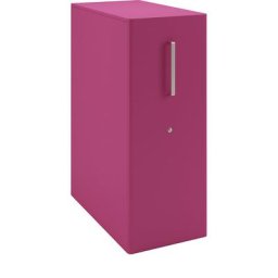 BISLEY Meuble de rangement Tower™ 4, avec plateau de finition et 1 tableau à épingler, version gauchère, 1 tablette, fuchsia