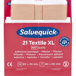 Réapprovisionnement pour SALVEQUICK, 6 lots d'emplâtres élastiques, 21 pièces par lot, lot de 6