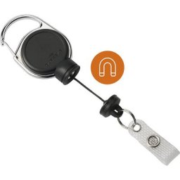 DURABLE Porte-document YOYO EXTRA STRONG, avec boucle à bouton-pression, lot de 10, noir