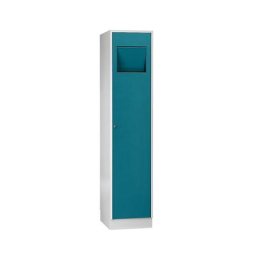 Wolf Armoire à linge, avec trappe à fermeture automatique, bleu d'eau RAL 5021