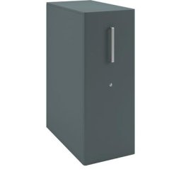 BISLEY Meuble de rangement Tower™ 4, avec plateau de finition, version gauchère, 3 tablettes, anthracite