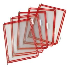 Tarifold Pochette transparente, lot de 10, pour format A4, rouge