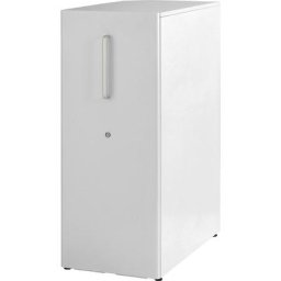 BISLEY Meuble de rangement Tower™ 3, avec plateau de finition, version droitière, 3 tablettes, gris clair