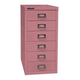 BISLEY MultiDrawer™ série 29, format A4, 6 tiroirs, rose
