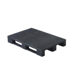 Palette Europe en plastique, avec rebord, plancher plein, anthracite, 10 pièces et +