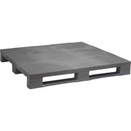 eurokraft pro Palette à semelles en plastique, L x l 1200 x 1000 mm, avec renforts en acier, gris