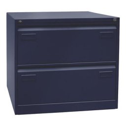 BISLEY Classeur pour dossiers suspendus LIGHT, à 2 rangées, 2 tiroirs, format A4, bleu oxford