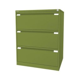 BISLEY Classeur pour dossiers suspendus à 2 rangées, 3 tiroirs, format A4, vert