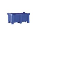 Caisse-palette gerbable en polyéthylène, charge max. au gerbage 2500 kg, L x l 1200 x 800 mm, bleu
