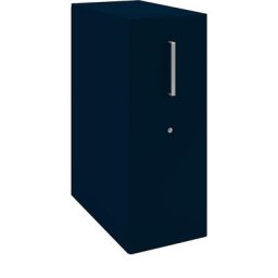 BISLEY Meuble de rangement Tower™ 4, avec plateau de finition et 1 tableau à épingler, version gauchère, 2 tablettes, prusse