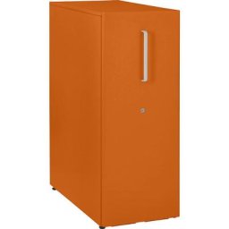 BISLEY Meuble de rangement Tower™ 3, avec plateau de finition, version gauchère, 2 tablettes, orange