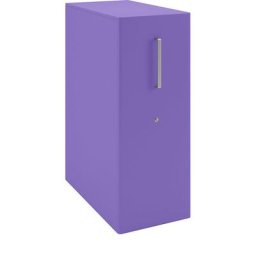 BISLEY Meuble de rangement Tower™ 4, avec plateau de finition et 1 tableau à épingler, version gauchère, 2 tablettes, parme